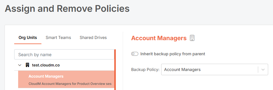 Assign policy to OU