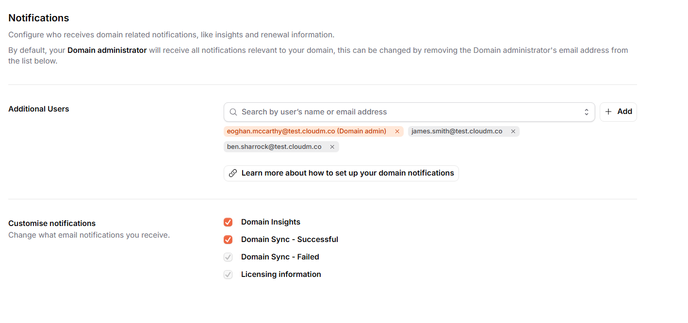 Notification Settings